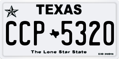 TX license plate CCP5320