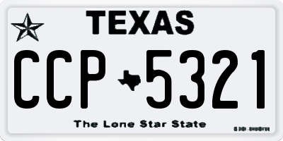 TX license plate CCP5321