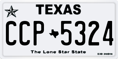 TX license plate CCP5324