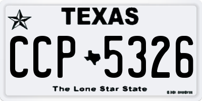 TX license plate CCP5326