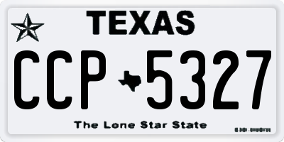 TX license plate CCP5327