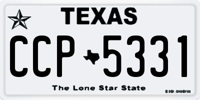 TX license plate CCP5331