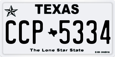 TX license plate CCP5334