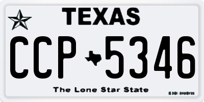 TX license plate CCP5346