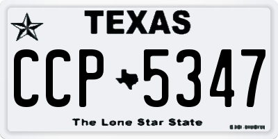 TX license plate CCP5347