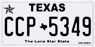 TX license plate CCP5349