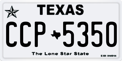 TX license plate CCP5350