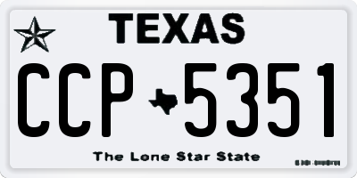 TX license plate CCP5351
