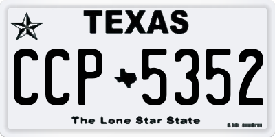 TX license plate CCP5352