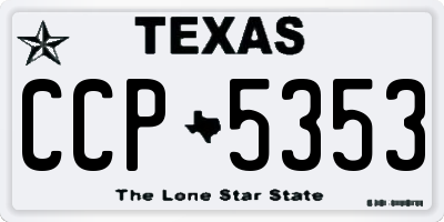 TX license plate CCP5353