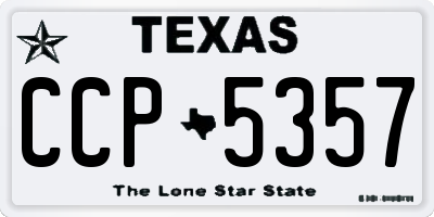 TX license plate CCP5357