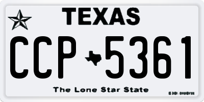 TX license plate CCP5361