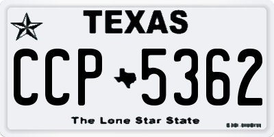 TX license plate CCP5362