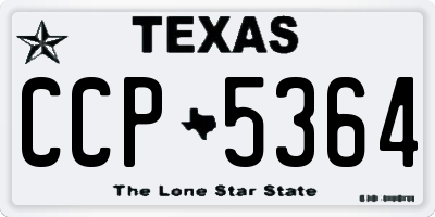 TX license plate CCP5364