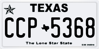 TX license plate CCP5368