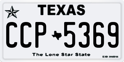 TX license plate CCP5369