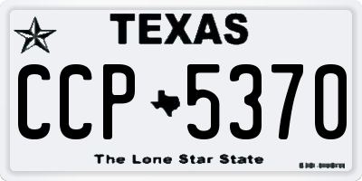 TX license plate CCP5370