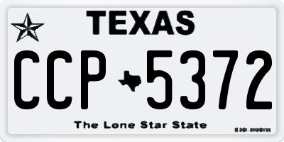 TX license plate CCP5372