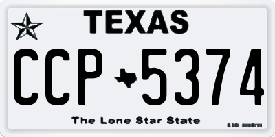 TX license plate CCP5374