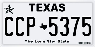 TX license plate CCP5375