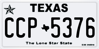 TX license plate CCP5376