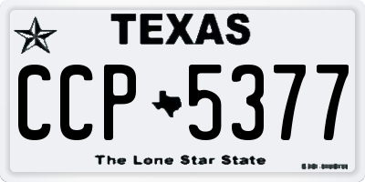 TX license plate CCP5377