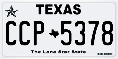 TX license plate CCP5378