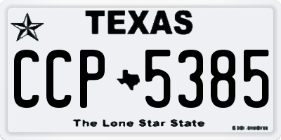 TX license plate CCP5385