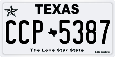 TX license plate CCP5387
