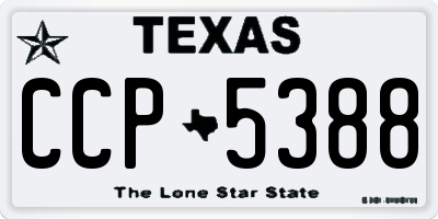 TX license plate CCP5388