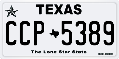 TX license plate CCP5389