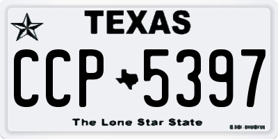 TX license plate CCP5397
