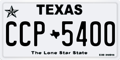 TX license plate CCP5400