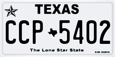 TX license plate CCP5402