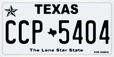 TX license plate CCP5404