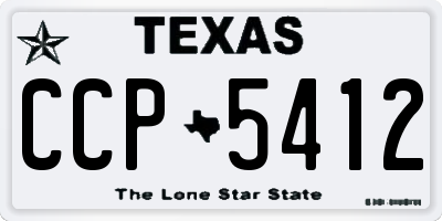 TX license plate CCP5412