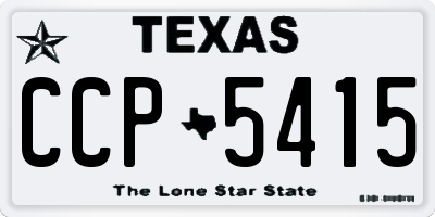 TX license plate CCP5415