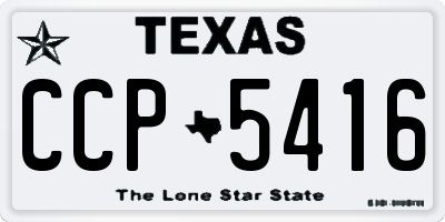 TX license plate CCP5416