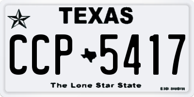 TX license plate CCP5417