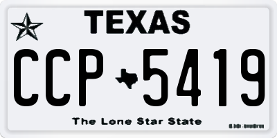 TX license plate CCP5419