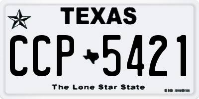 TX license plate CCP5421