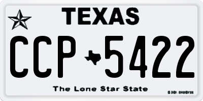 TX license plate CCP5422