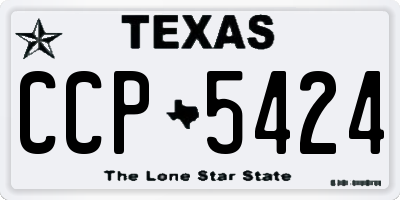 TX license plate CCP5424