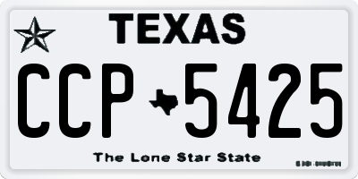 TX license plate CCP5425