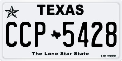TX license plate CCP5428