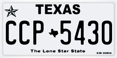 TX license plate CCP5430