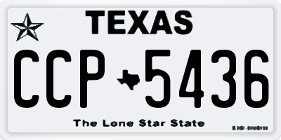 TX license plate CCP5436