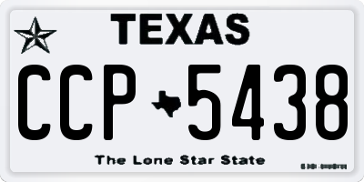 TX license plate CCP5438