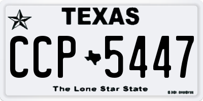 TX license plate CCP5447
