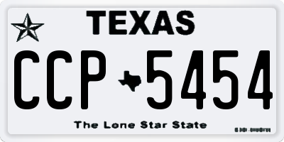 TX license plate CCP5454